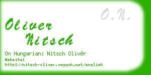 oliver nitsch business card