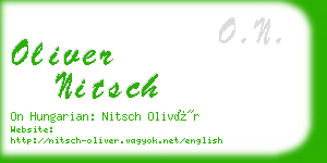 oliver nitsch business card